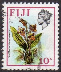 Fiji 312 - Used - 10c Orchid (1971) (cv $0.40)