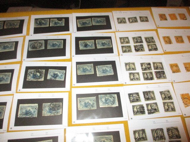 US COLLECTION ON APPROVAL CARDS, 1800'S ON, MINT/USED
