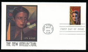 US 3308 Literary Arts - Ayn Rand UA Fleetwood cachet FDC