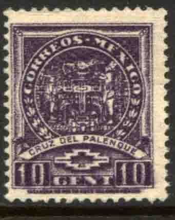 MEXICO 788, 10¢ 1934 Definitive. PALENQUE CROSS. MINT, NH. VF.