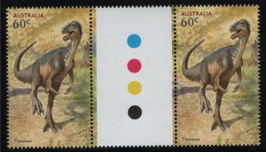 Australia 2013 MNH Sc 3988 60c Timimus Dinosaurs Gutter