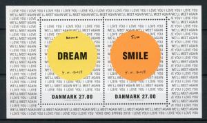 Denmark 2018 MNH Yoko Ono Dream Smile 2v M/S Art Design Stamps