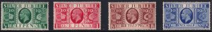 GB Sc# 226 / 228 KGV Silver Jubilee 1935 complete set MMH CV $5.15