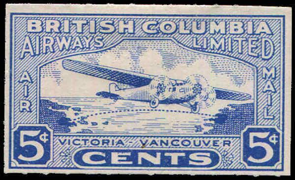 CANADA Private Mail Service British Columbia Airways CL44 MH