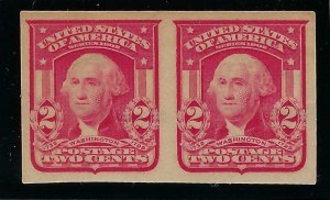 *320 PAIR, VERY FINE, NEVER HINGED, SCOTT $70