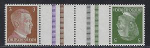 Germany Scott # 507, 509, 2 labels, mint nh, tete beche, Mi # KZ38
