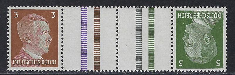 Germany Scott # 507, 509, 2 labels, mint nh, tete beche, Mi # KZ38