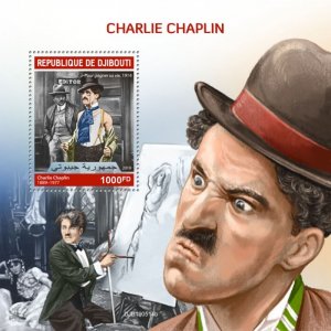 DJIBUTI - 2019 - Charlie Chaplin - Perf Souv Sheet - Mint Never Hinged