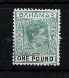 Bahamas 1938-48 £1 bluish green & black MNH SG157A WS38962