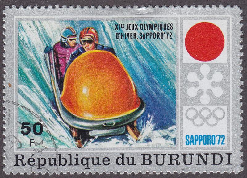 Burundi 393 Sapporo Emblem & Bobsledding 1972