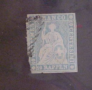 SWITZERLAND  STAMP 26  cat.$230.00  USED