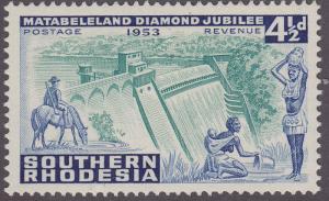 Southern Rhodesia 77 Dam and Natives 1953