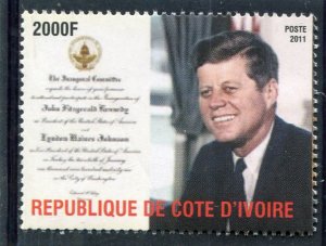 SPACE APOLLO J.F. Kennedy 1 value Perforated Mint (NH)