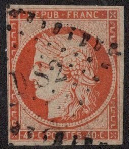 FRA SC #7 U 1850 Ceres 3 margins DS2 w/APES Cert CV $360.00