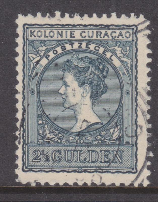 CURACAO, 1906 Wilhelmina 2 1/2g. Slate Blue, used.