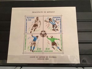Monaco World Football 1982 mint never hinged   stamps sheet R23930 