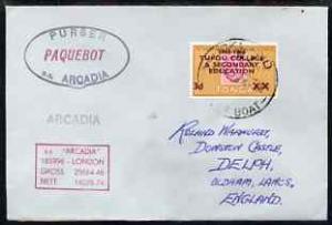 Tonga used in Auckland (New Zealand) 1968 Paquebot cover ...