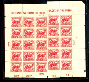 U.S. #630 MINT SHEET OF 25 OG HR PERFORATIONS ARE SEPERATED-FRAGILE