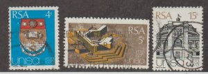 South Africa Scott #389-390-391 Stamps - Used Set