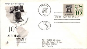 FDC 1960 SC #C57 Artcraft Cachet - Miami, FL - Single - F77104