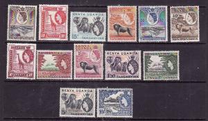 Kenya Uganda Tanganyika-Sc#103-16, ex#106-unused NH short set to the 10sh-QEII-1