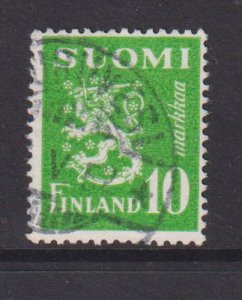 Finland    #302  used  1952   Lion   10m emerald