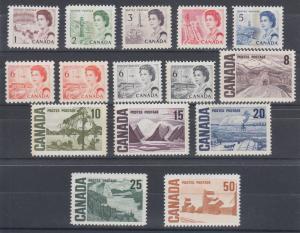 Canada Uni 454iii/465Ai MNH. 1967-1971 Centennial issues, 15 different