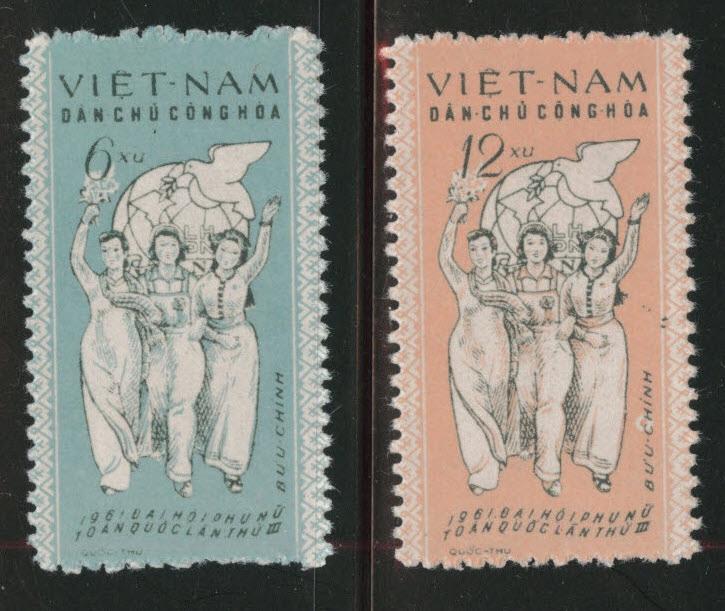 North Viet Nam Scott 146-147 NGAI, MNG 1961 Womens Union set