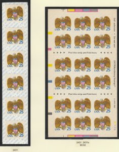 2431, 2431a Coil Strip of 18 & Bklt of 18 MNH $1 Shipping