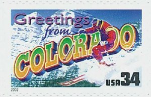 2002 34c Greetings from America, Colorado Scott 3566 Mint F/VF NH