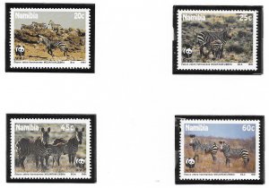 NAMIBIA SC 694-7 NH issue of 1991 - WWF - ANIMALS - ZEBRA