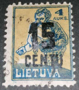 Lithuania 15/4 1922 both side print error