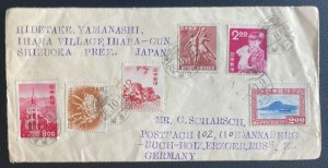 1950s Shizuoka Japan Cover To Buch Russian Zone Germany