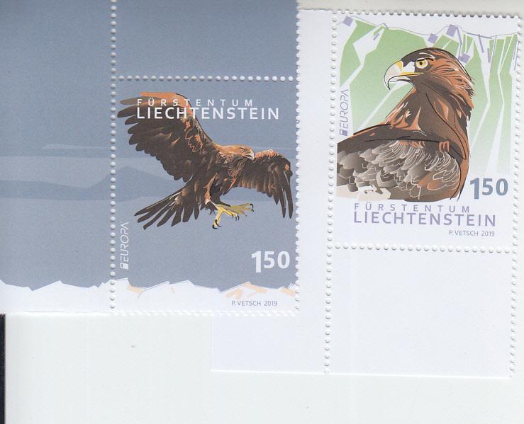 2019 Liechtenstein Golden Eagle - Europa (2) (Scott 1777) MNH