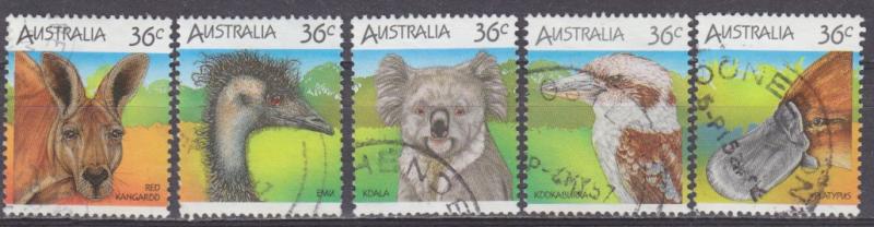 Australia #992a-e. Used. VF