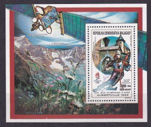 1990 Malagasy Republic 1261/B139 1992 Olympic Games in Albertvele