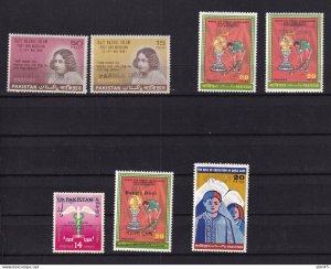 Pakistan 1971 Provisional Bangladesh Overprints 7 stamps MNH 15434