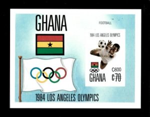 Ghana 1989 - Olympics 1984 IMPERF REVAL - Souvenir Stamp Sheet Scott #1116 - MNH