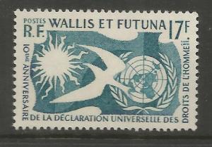 WALLIS & FUTUNA ISLS.  153  MNH,  HUMAN RIGHTS, COMMON DESIGN