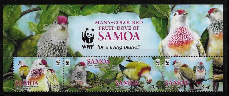 SAMOA Sc 1127 NH STRIP of 2011 - WWF - BIRDS 