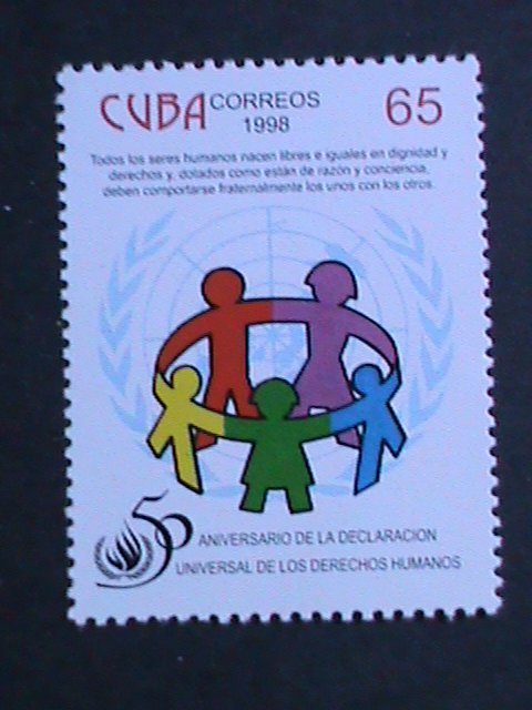​CUBA -1998-SC#3969 50TH ANNIV: HUMAN RIGHTS DECLARATION MNH-VERY FINE-RARE