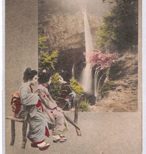 JAPAN Postcard *Sannomiya* Waterfall PPC 1904 London {samwells-covers}PJ180