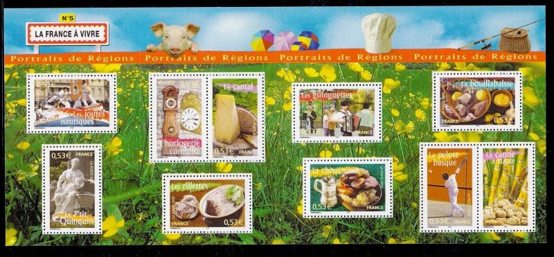 France 2005 -  PORTRAITS OF REGIONS - MNH sheet  # 3106