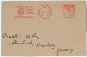 C2877 - GB - Postal History - MECHANICAL postmark WHISKY - WHITE HORSE 1932