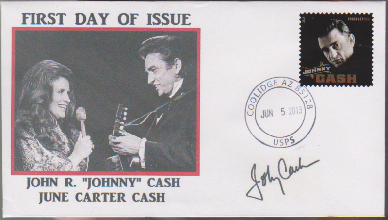 2013 Johnny Cash Stamp OOAK UO First Day Cover JC5 07