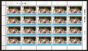 Gambia 1995 - Rare Spelling Error Kinderhof - Sheet of 20 - Scott 1669 - MNH