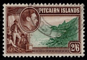 PITCAIRN ISLANDS GVI SG8, 2s 6d green & brown, FINE USED.