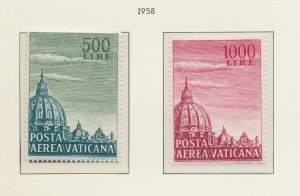 VATICAN - Scott C22-C23 -  MNH   - 1958