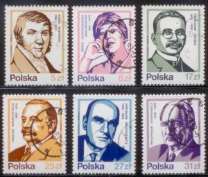 Poland 1983 Famous People Set of 6 SC# 2562-7 Used
