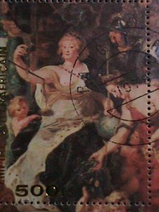 ​CENTRAL AFRICA1978-SC#322 FAMOUS PAINTING-HOLLY FAMILY BY PETER PAUL RUBENS S/S